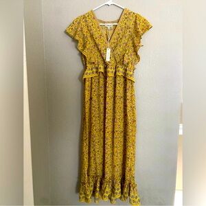 🚨FINAL SALE🚨 NWOT MAX STUDIO BOHO MULTI FLORAL MIDI DRESS